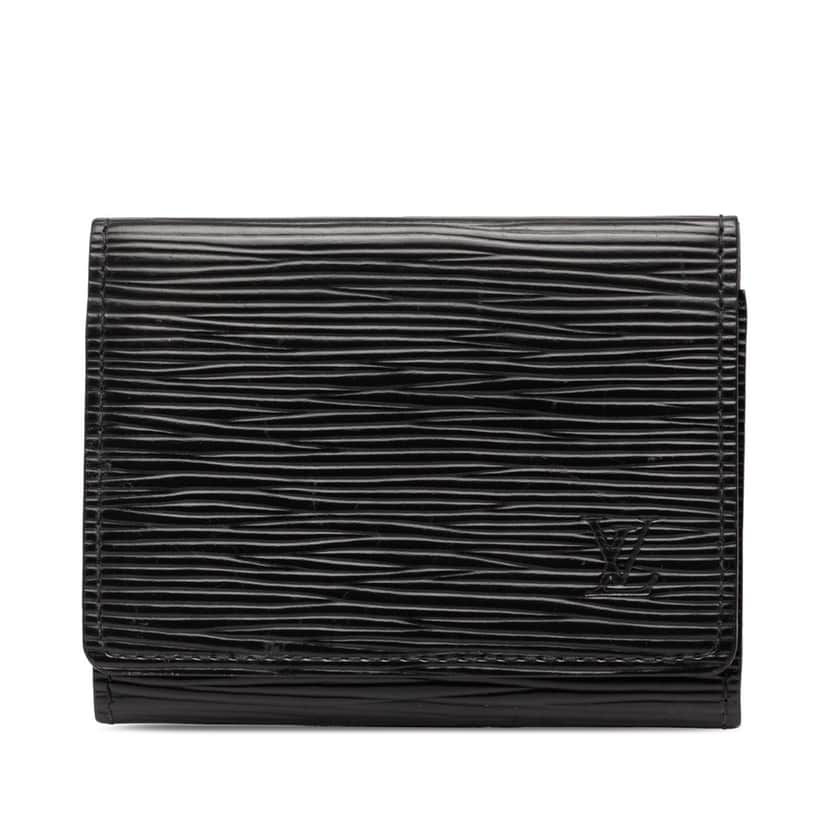 Louis Vuitton Epi Envelope Business Card Holder Black Leather Very good condition - Front View