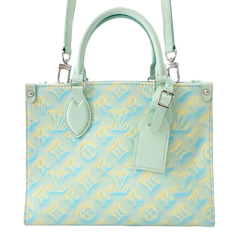 Louis Vuitton Monogram Empreinte Summer Stardust OnTheGo PM Blue Leather Very good condition - Front View