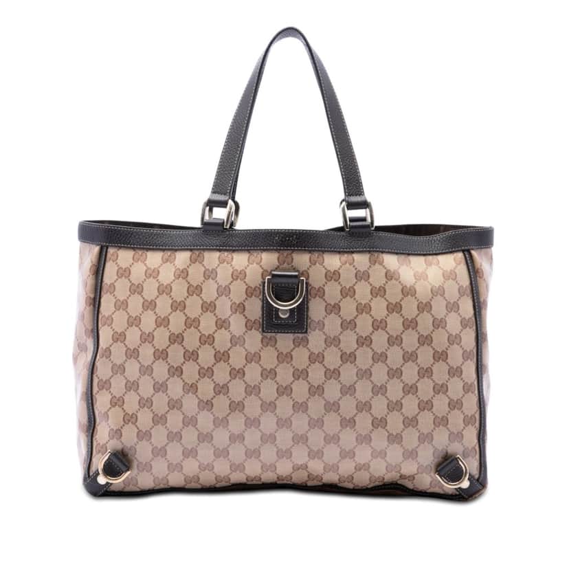 Gucci GG Crystal Abbey D Ring Tote Beige Very good condition - Front View