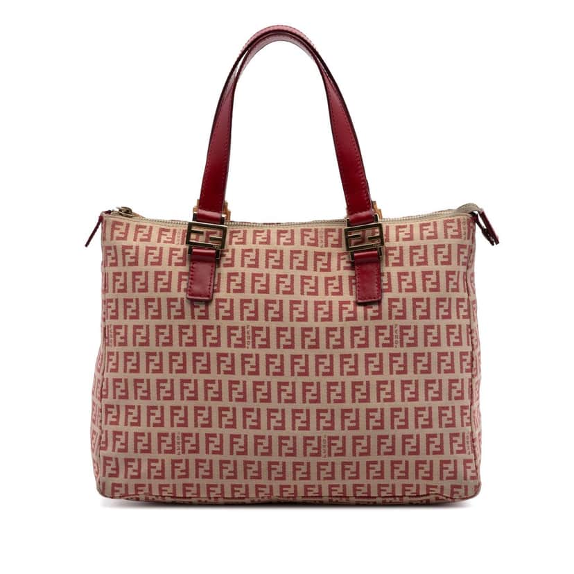 Fendi Zucchino Canvas Tote Beige Very good condition - Front View
