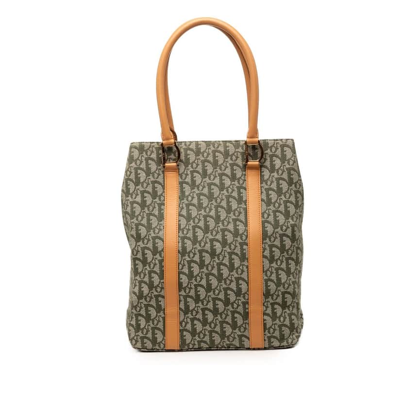 Dior Diorissimo Trotter Canvas Tote Green Very good condition - Front View