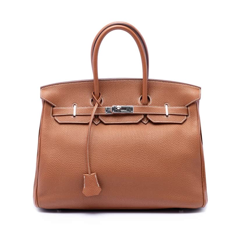 Hermès Togo Birkin Retourne 35 Brown Leather Very good condition - Front View