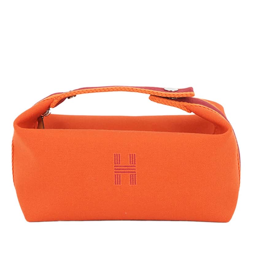 Hermès Small Toile Bride A Brac Case Orange Very good condition - Front View