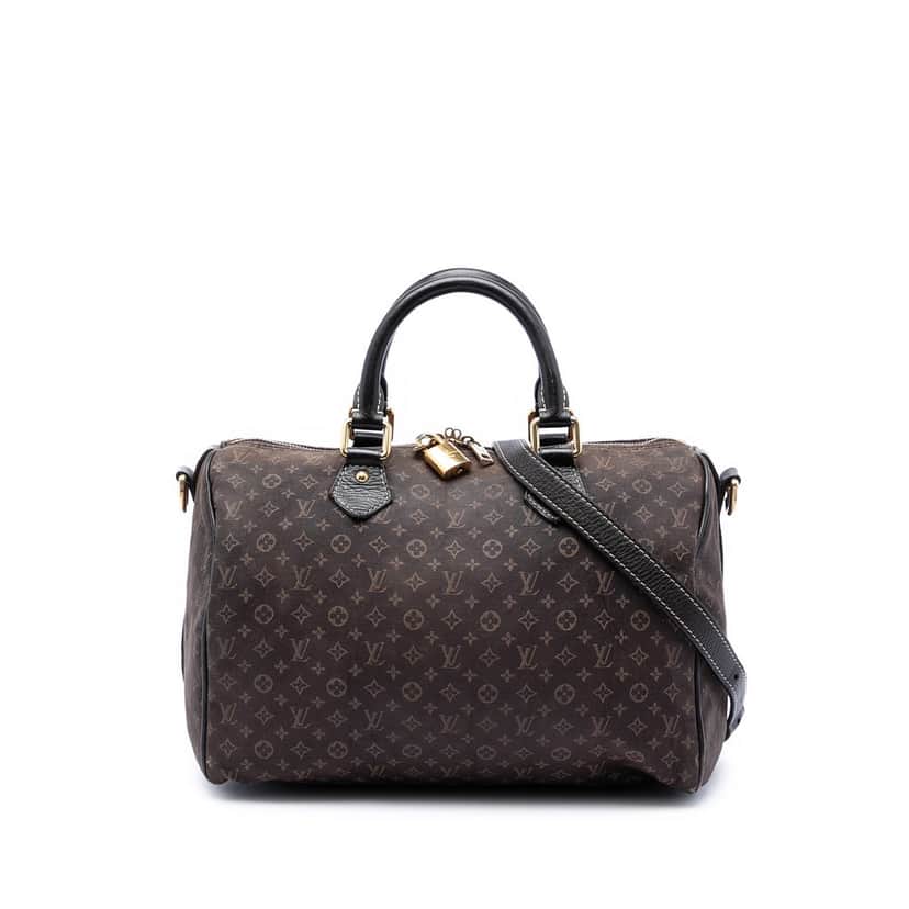 Louis Vuitton Monogram Mini Lin Speedy Bandouliere 30 Brown Very good condition - Front View