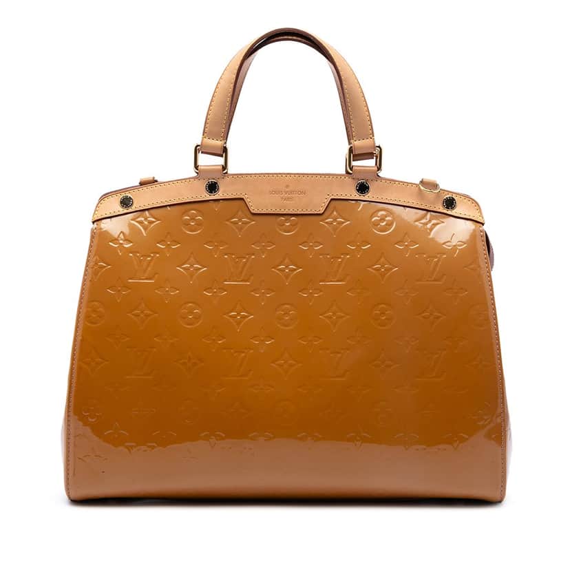 Louis Vuitton Monogram Vernis Brea GM Brown Leather Good condition - Front View