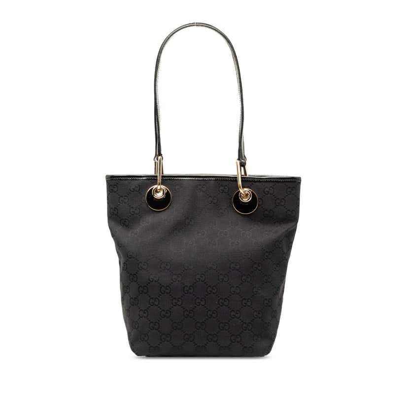 Gucci GG Canvas Eclipse Tote Black Very good condition - Front View