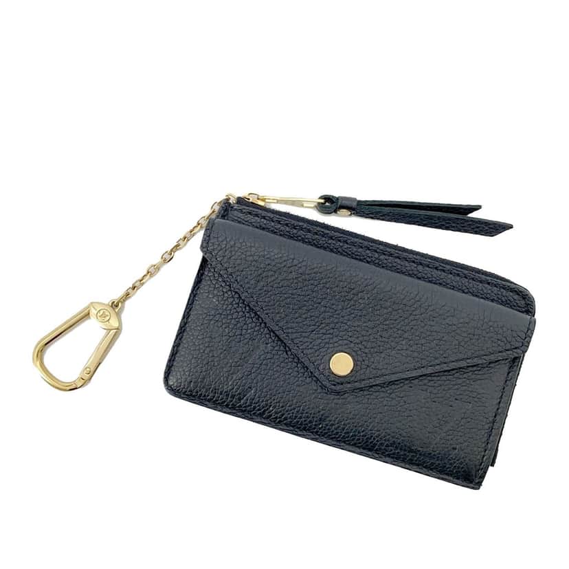 Louis Vuitton Monogram Empreinte Recto Verso Card Holder Black Leather Very good condition - Front View