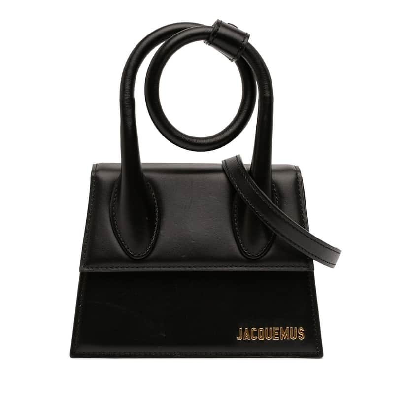 Jacquemus Leather Le Chiquito Noeud Black Leather Very good condition - Front View