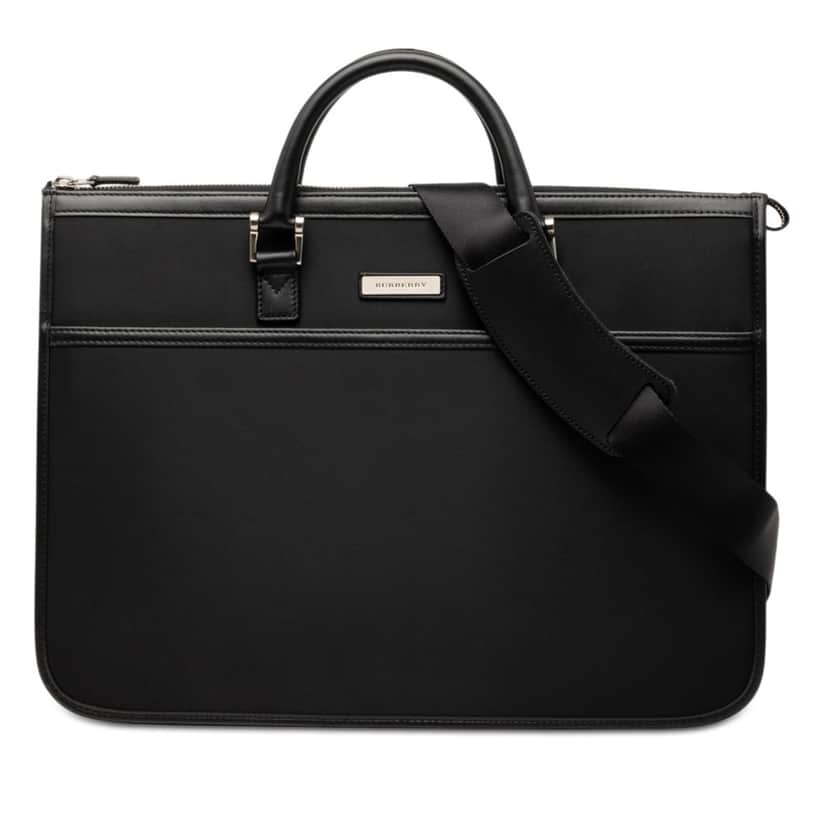 Burberry Nylon Business Bag Black Very good condition - Front View