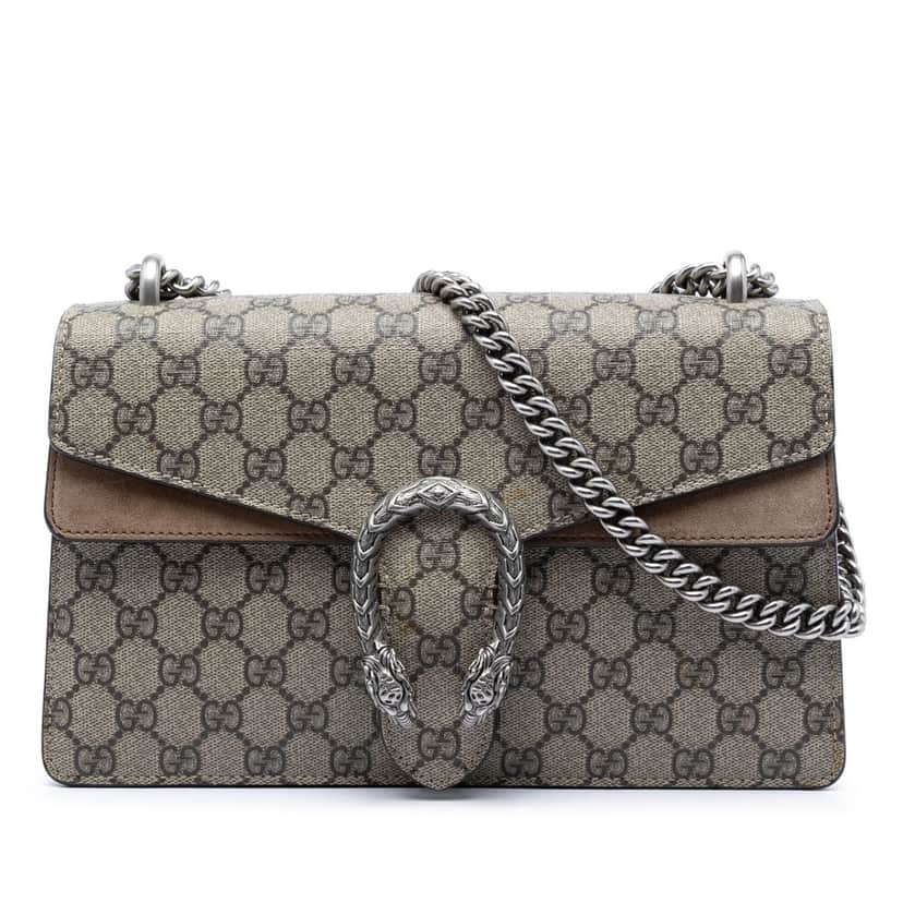 Gucci Medium GG Supreme Dionysus Shoulder Bag Beige Very good condition - Front View