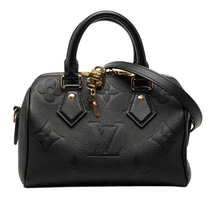 Louis Vuitton Monogram Giant Empreinte Speedy Bandouliere 20 Black Leather Very good condition - Front View