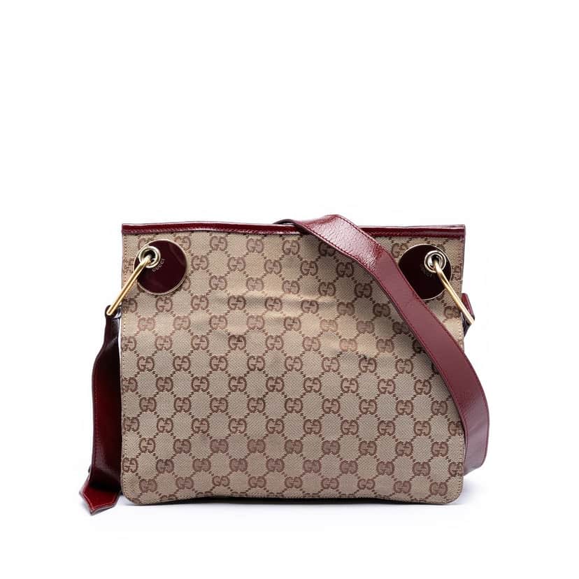 Gucci GG Canvas Eclipse Crossbody Beige Very good condition - Front View
