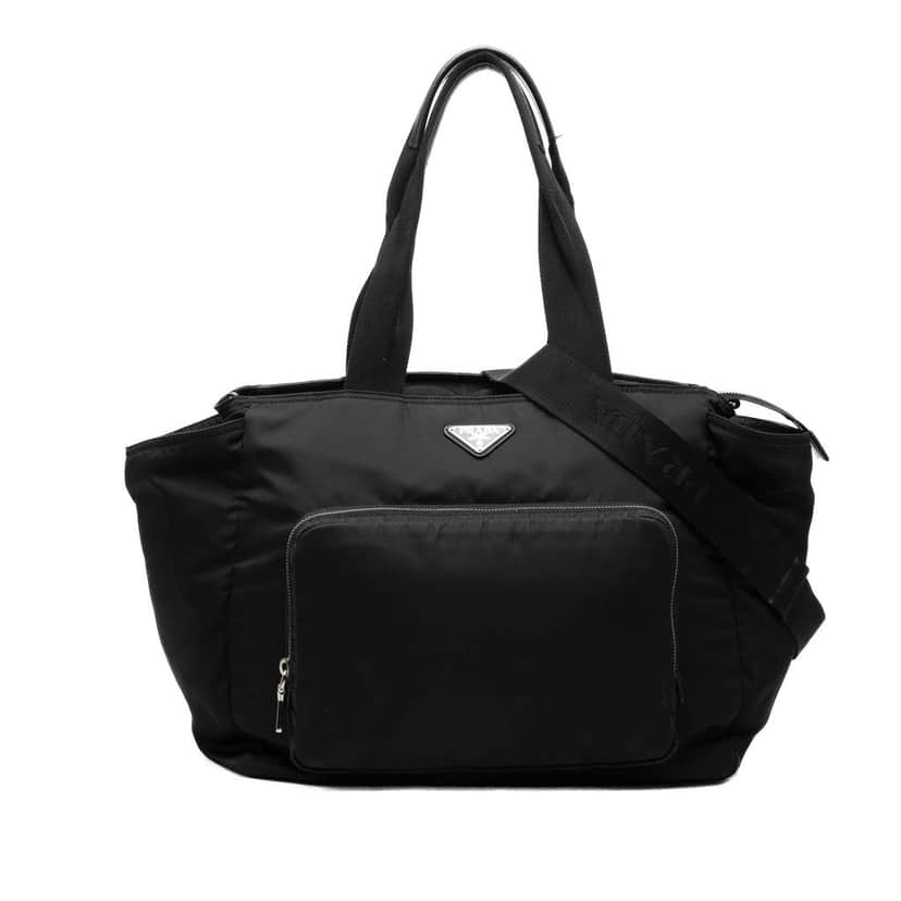 Prada Re Nylon Baby Bag Black Very good condition - Front View