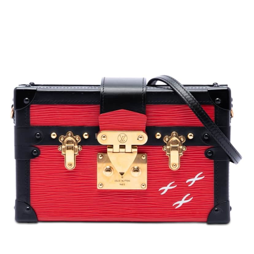 Louis Vuitton Epi Petit Malle Red Leather Very good condition - Front View