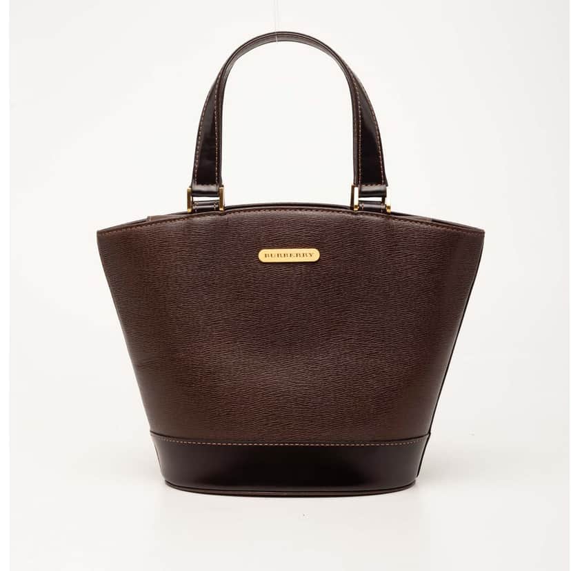 Burberry Leather Bucket Bag Brown Leather Good condition - Front View