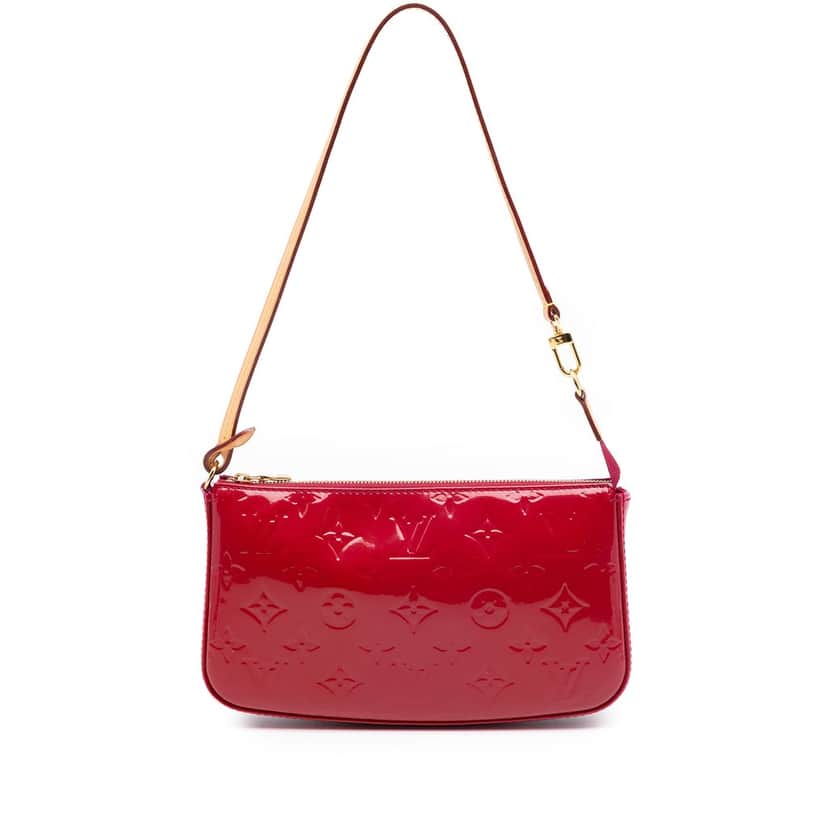 Louis Vuitton Monogram Vernis Pochette Accessoires Red Leather Very good condition - Front View