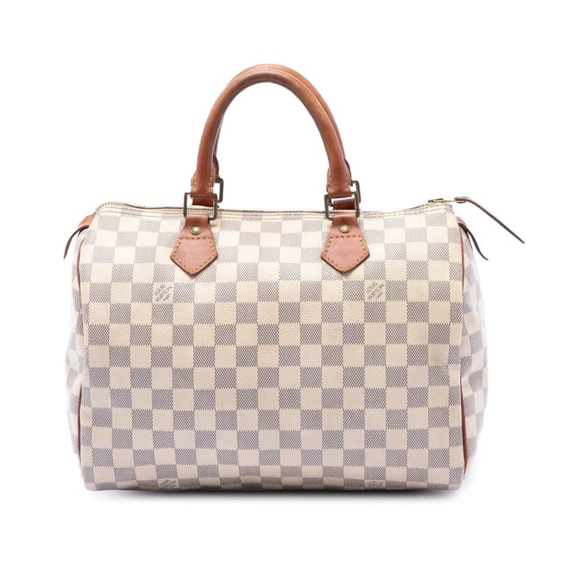 Louis Vuitton Damier Azur Speedy 30 White Very good condition - Front View
