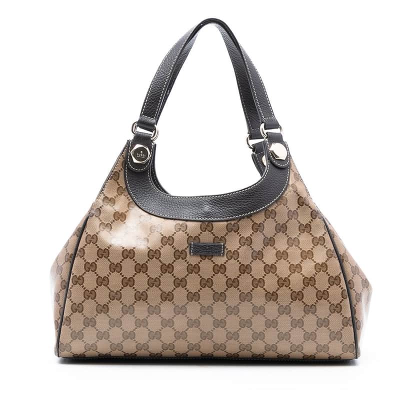 Gucci GG Crystal Charmy Shoulder Bag Brown Very good condition - Front View