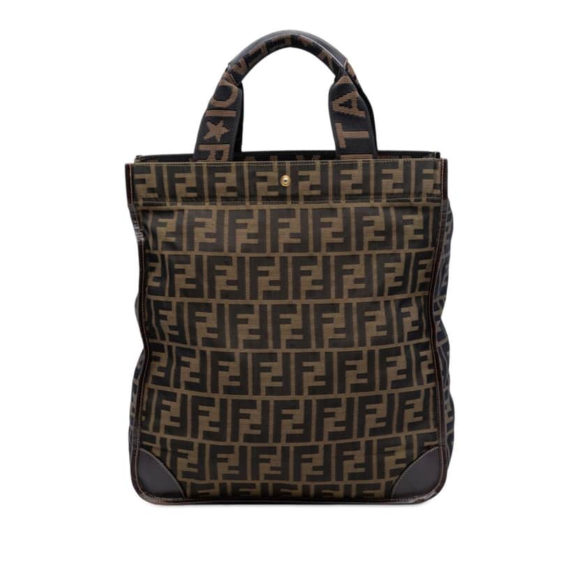 Fendi Zucca Canvas Shopping Tote Brown Very good condition - Front View