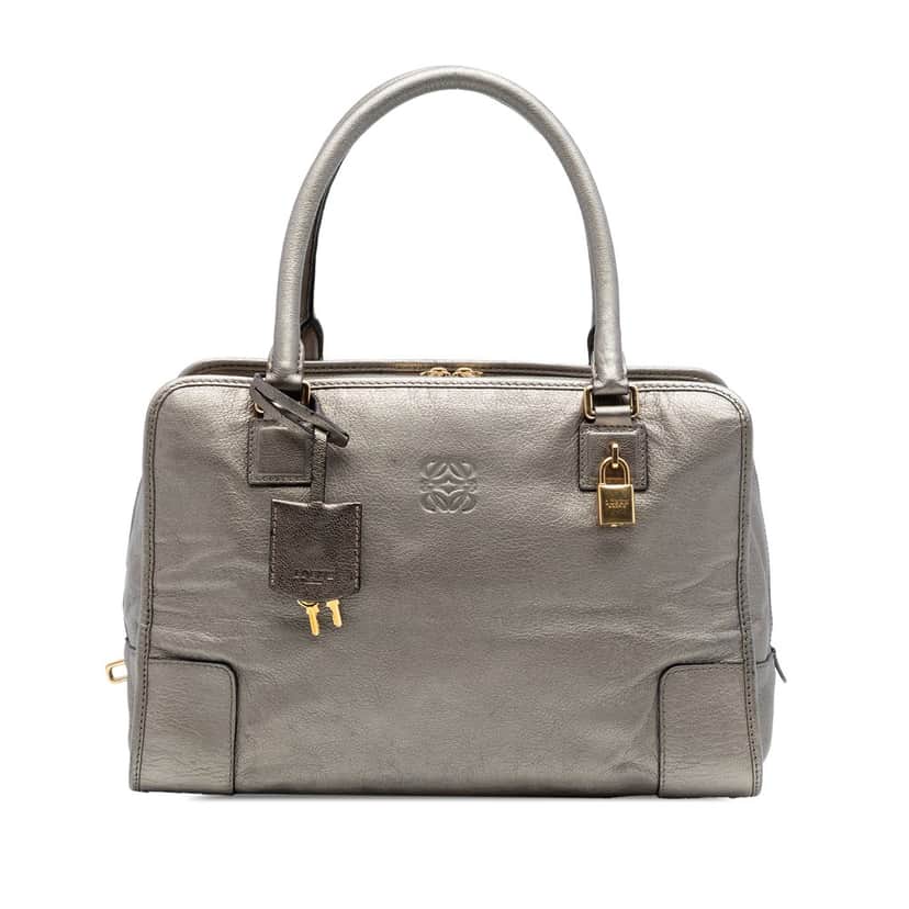 Loewe Metallic Goatskin Amazona 36 Gold Leather Good condition - Front View