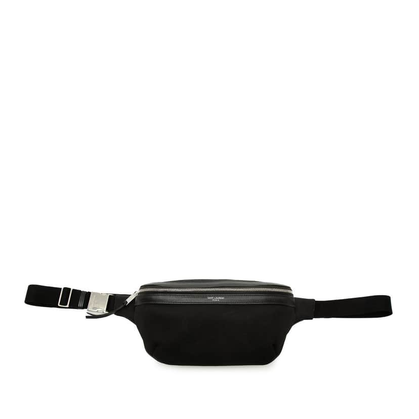 Saint Laurent Nylon City Belt Bag Black Very good condition - Front View