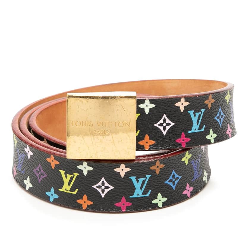 Louis Vuitton Monogram Multicolore Ceinture Belt Black Very good condition - Front View