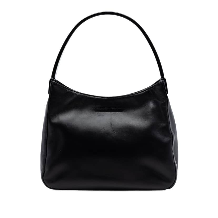 Prada Nappa Leather Shoulder Bag Black Leather Very good condition - Front View