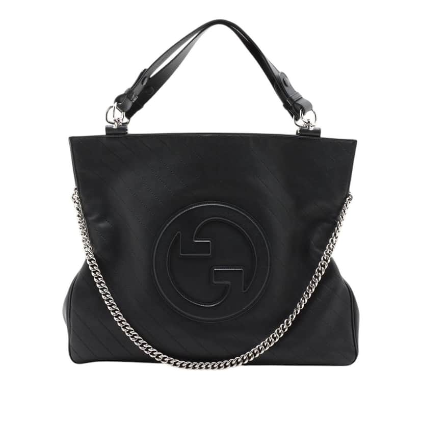 Gucci Medium Matelasse Calfskin Blondie Tote Black Leather Very good condition - Front View