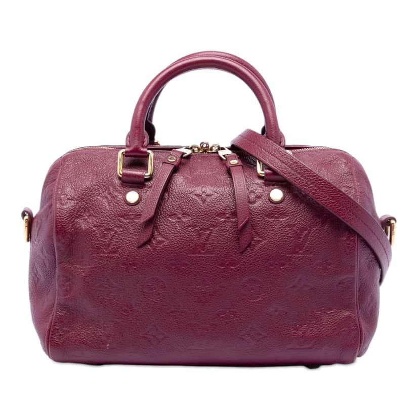 Louis Vuitton Monogram Empreinte Speedy Bandouliere 25 Red Leather Very good condition - Front View