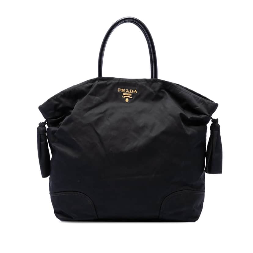 Prada Tessuto Bow Tote Black Very good condition - Front View