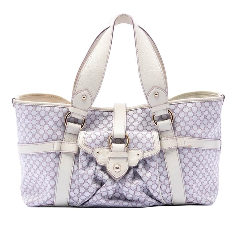 Celine Macadam Canvas Tote Purple Very good condition - Front View
