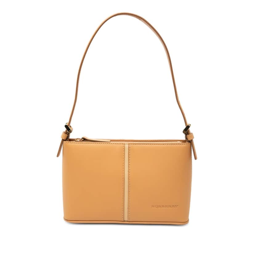 Burberry Leather Shoulder Bag Brown Leather Very good condition - Front View