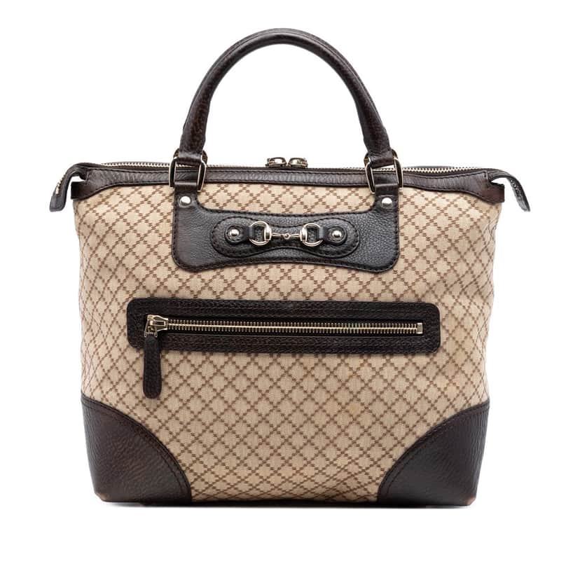Gucci Diamante Canvas Catherine Tote Beige Very good condition - Front View