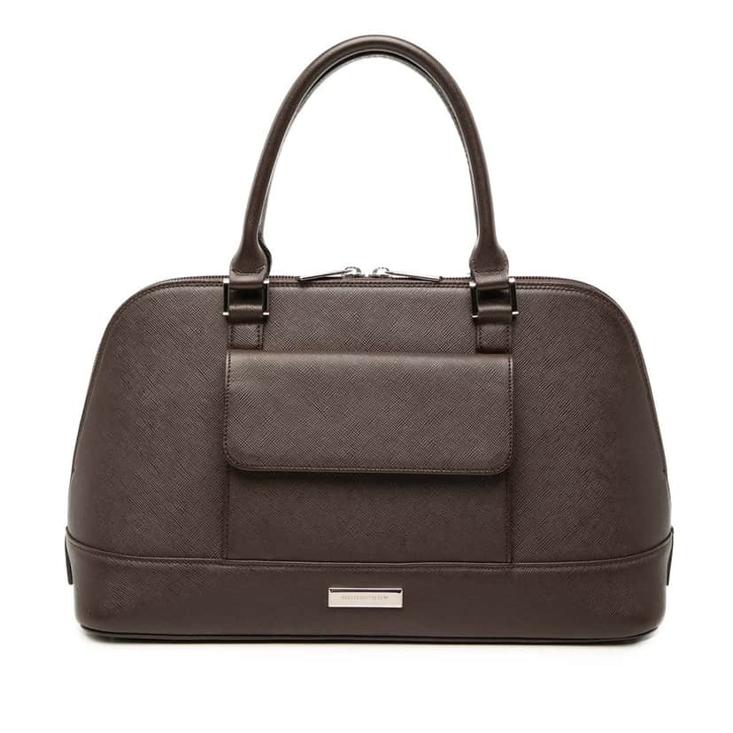 Burberry Leather Front Pocket Handbag Brown Leather Very good condition - Front View