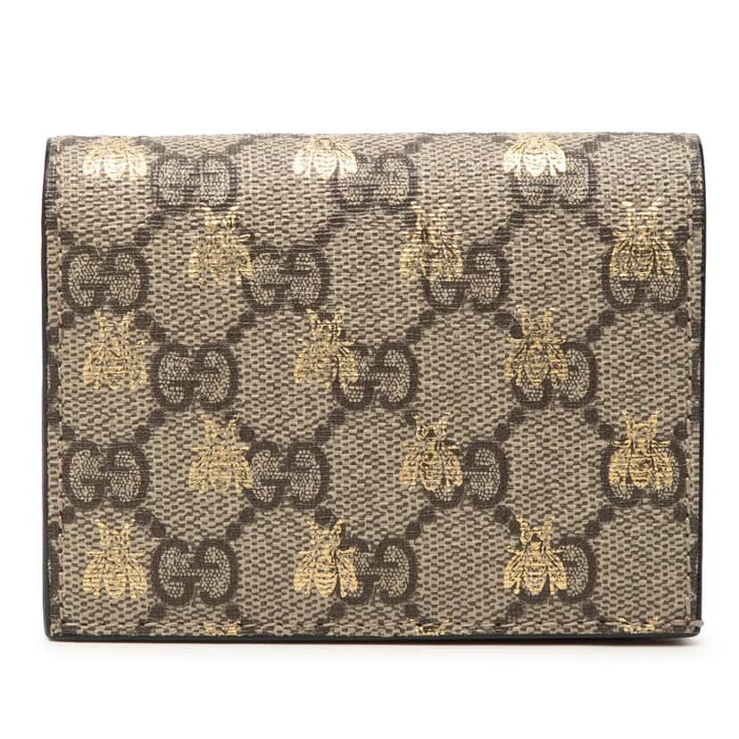 Gucci GG Supreme Bees Bifold Wallet Beige Very good condition - Front View