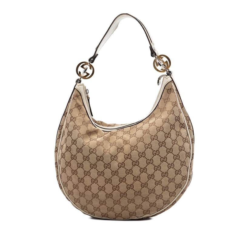 Gucci Medium GG Canvas Twins Hobo Beige Very good condition - Front View