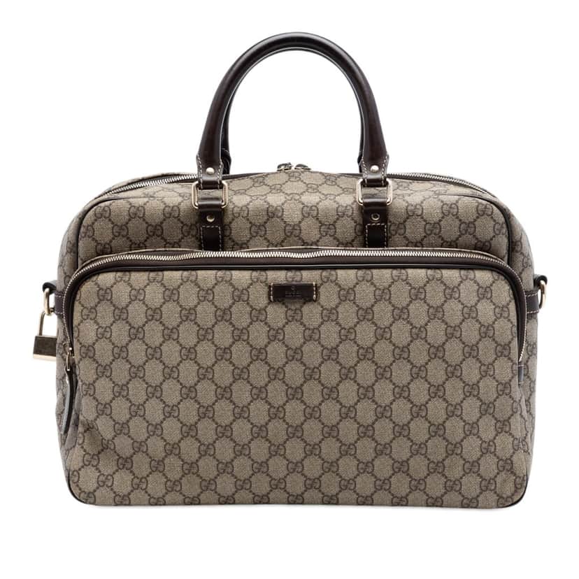 Gucci GG Supreme Business Bag Beige Very good condition - Front View