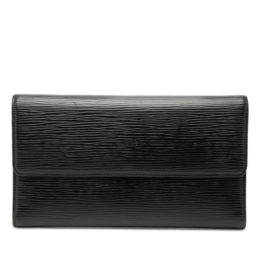 Louis Vuitton Epi Porte Tresor International Wallet Black Leather Very good condition - Front View