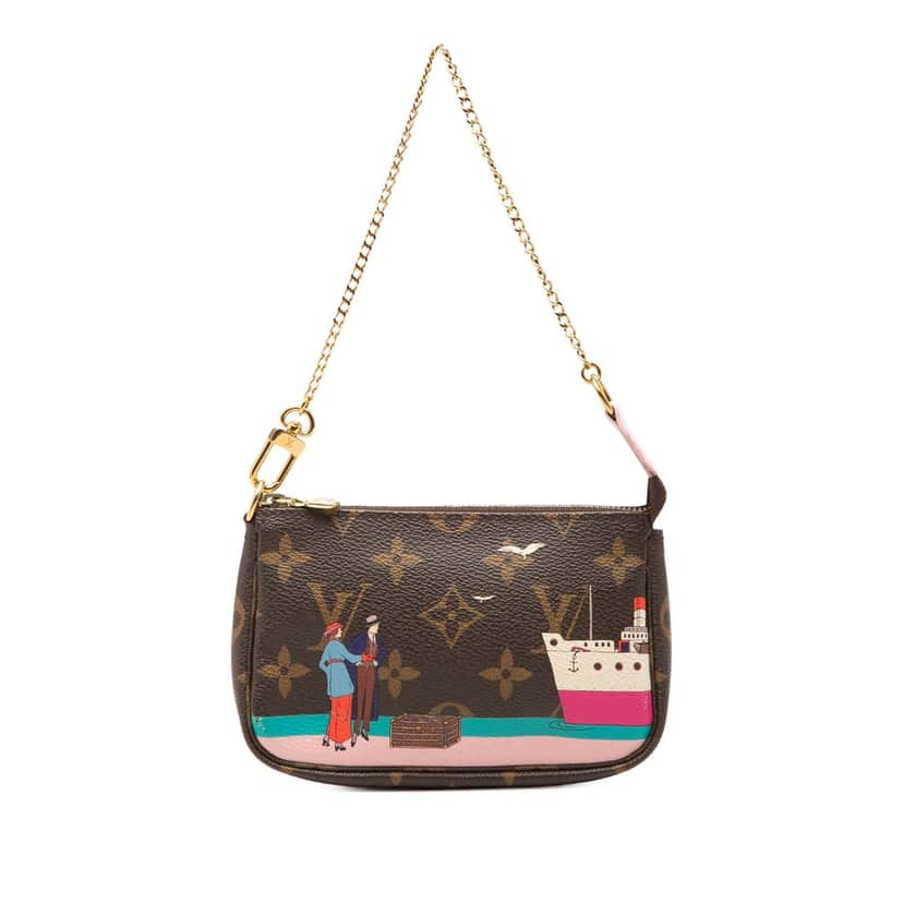 Louis Vuitton Monogram Transatlantic Mini Pochette Accessoires Brown Very good condition - Front View