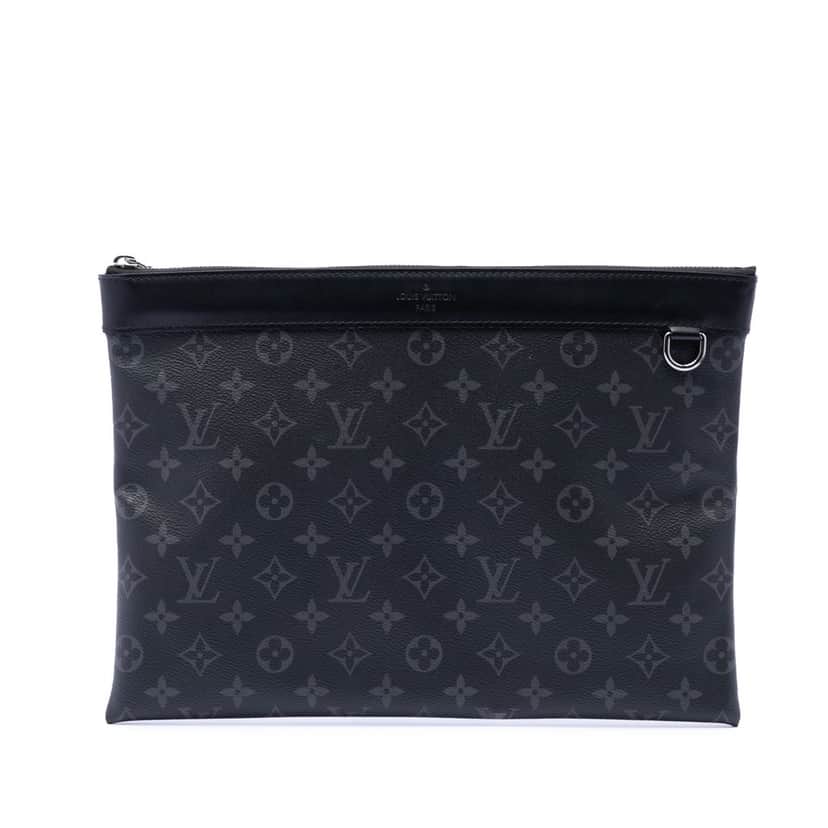 Louis Vuitton Monogram Eclipse Discovery Pochette GM Black Very good condition - Front View