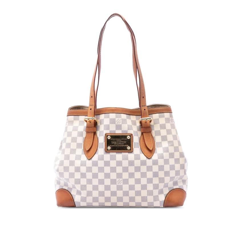 Louis Vuitton Damier Azur Hampstead MM White Very good condition - Front View