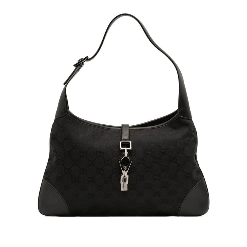 Gucci GG Canvas Jackie Hobo Black Good condition - Front View