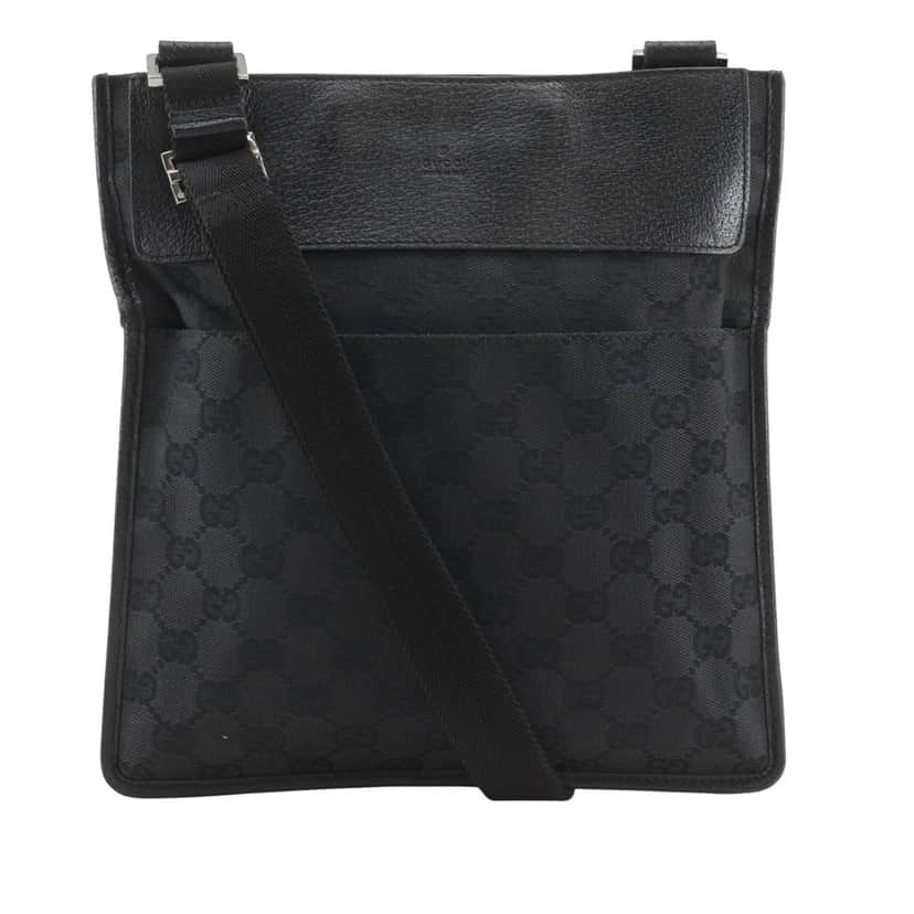 Gucci GG Canvas Crossbody Black Very good condition - Front View
