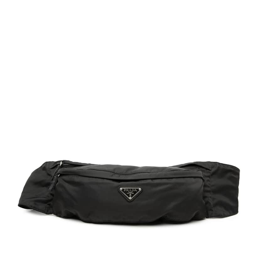 Prada Tessuto Belt Bag Black Very good condition - Front View