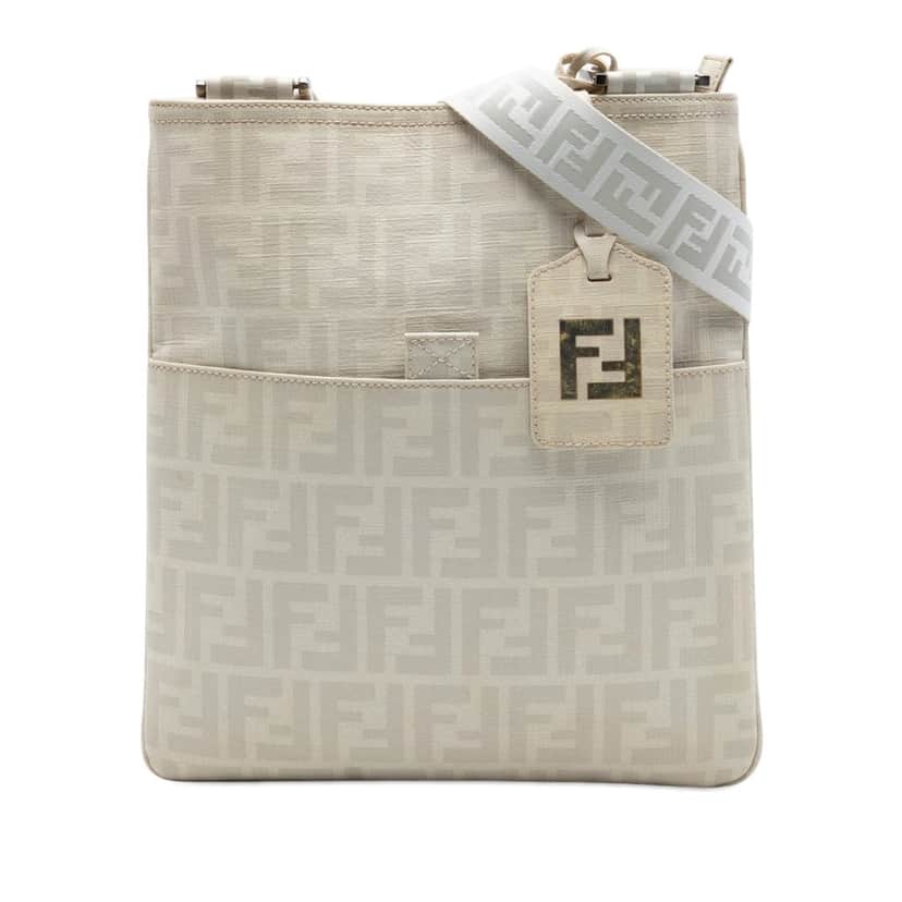 Fendi Zucca Spalmati Crossbody Beige Very good condition - Front View