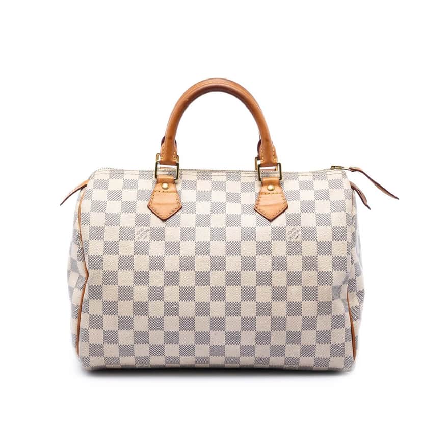 Louis Vuitton Damier Azur Speedy 30 White Never worn, with tag - Front View