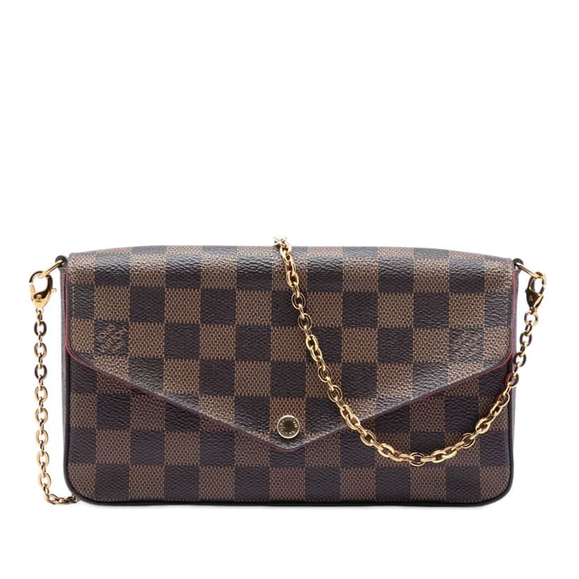 Louis Vuitton Damier Ebene Pochette Felicie Brown Very good condition - Front View