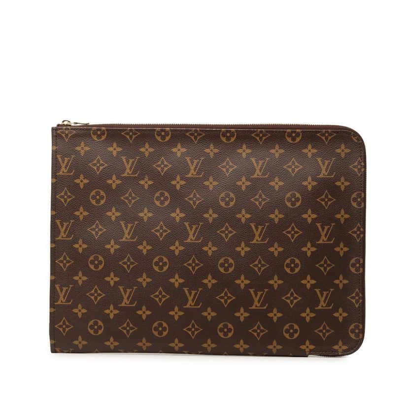 Louis Vuitton Monogram Poche Documents Portfolio Brown Very good condition - Front View