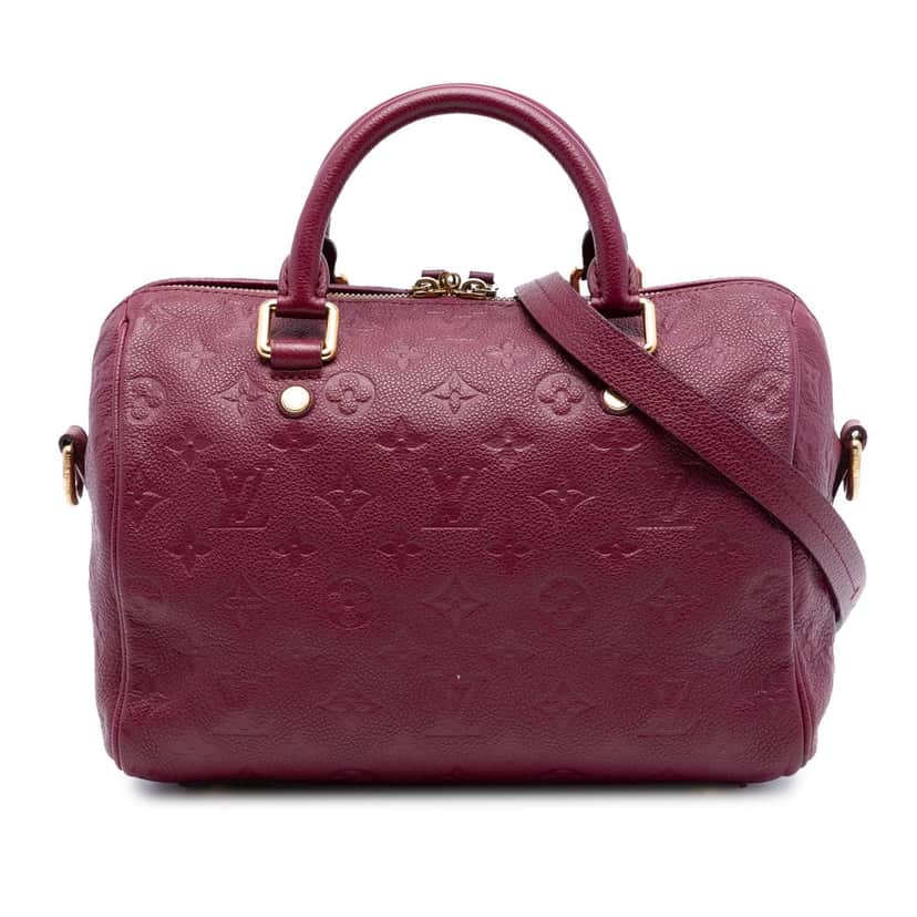 Louis Vuitton Monogram Empreinte Speedy Bandouliere 25 Red Leather Very good condition - Front View