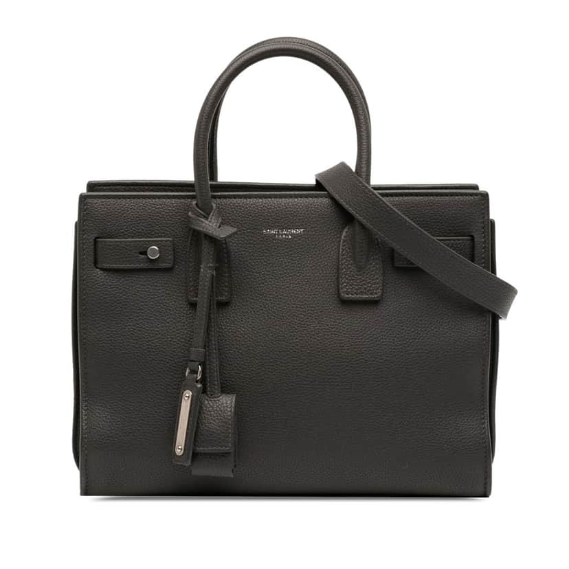 Saint Laurent Baby Grained Calfskin Sac de Jour Satchel Other Leather Good condition - Front View